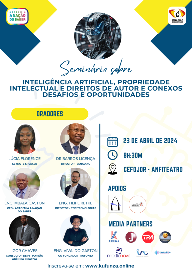 Seminário sobre Inteligência Artificial, Propriedade Intelectual e Direitos de Autor e Conexos – Desafios e Oportunidades