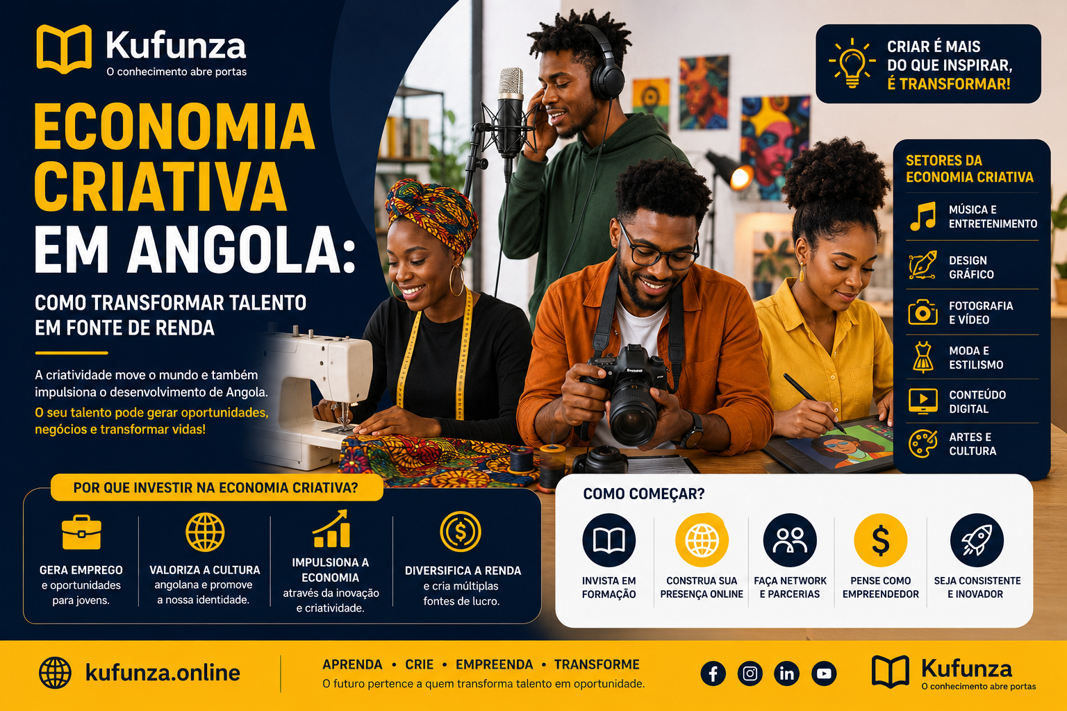 Economia Criativa em Angola: Como Transformar Talento em Fonte de Renda