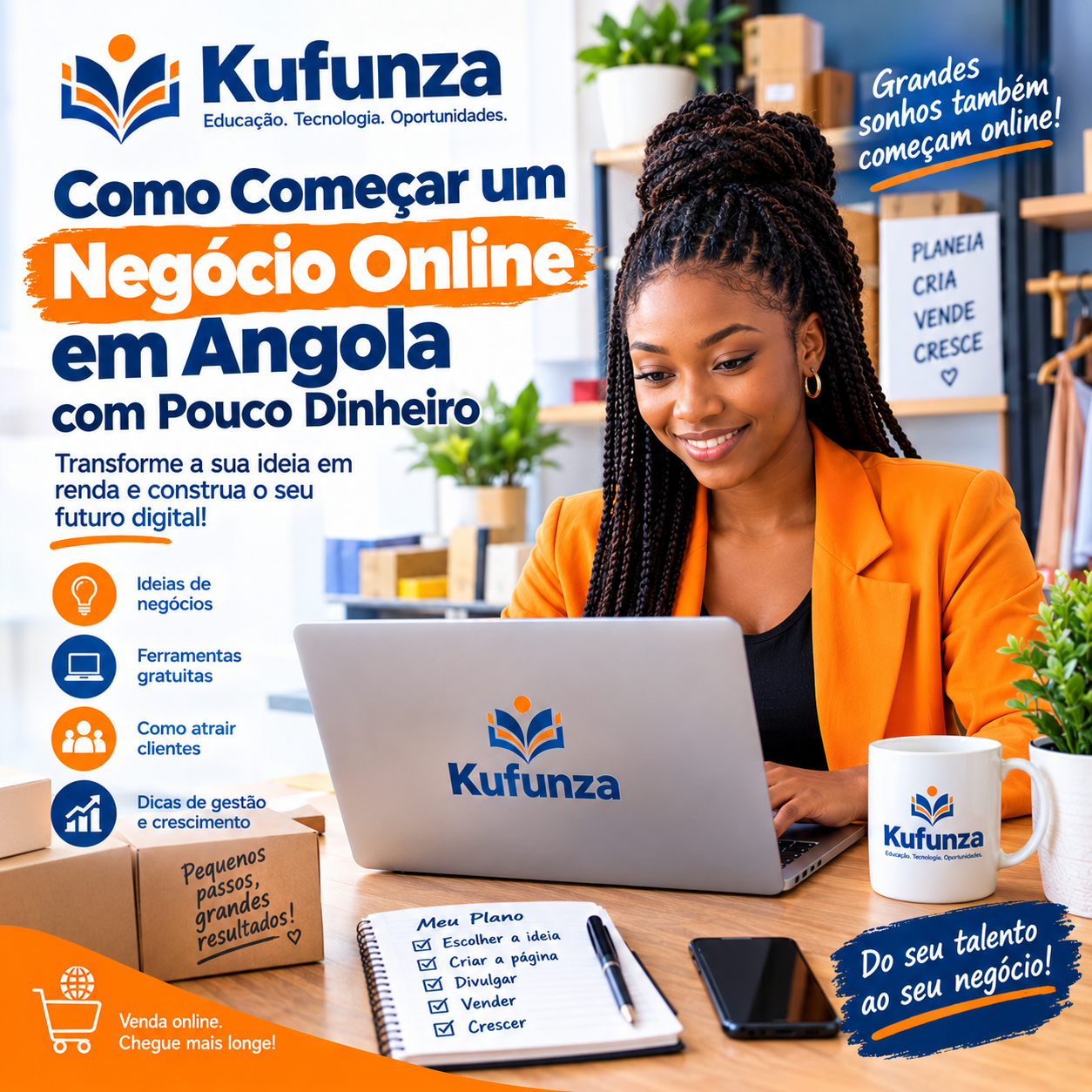 Como Começar um Negócio Online em Angola com Pouco Dinheiro