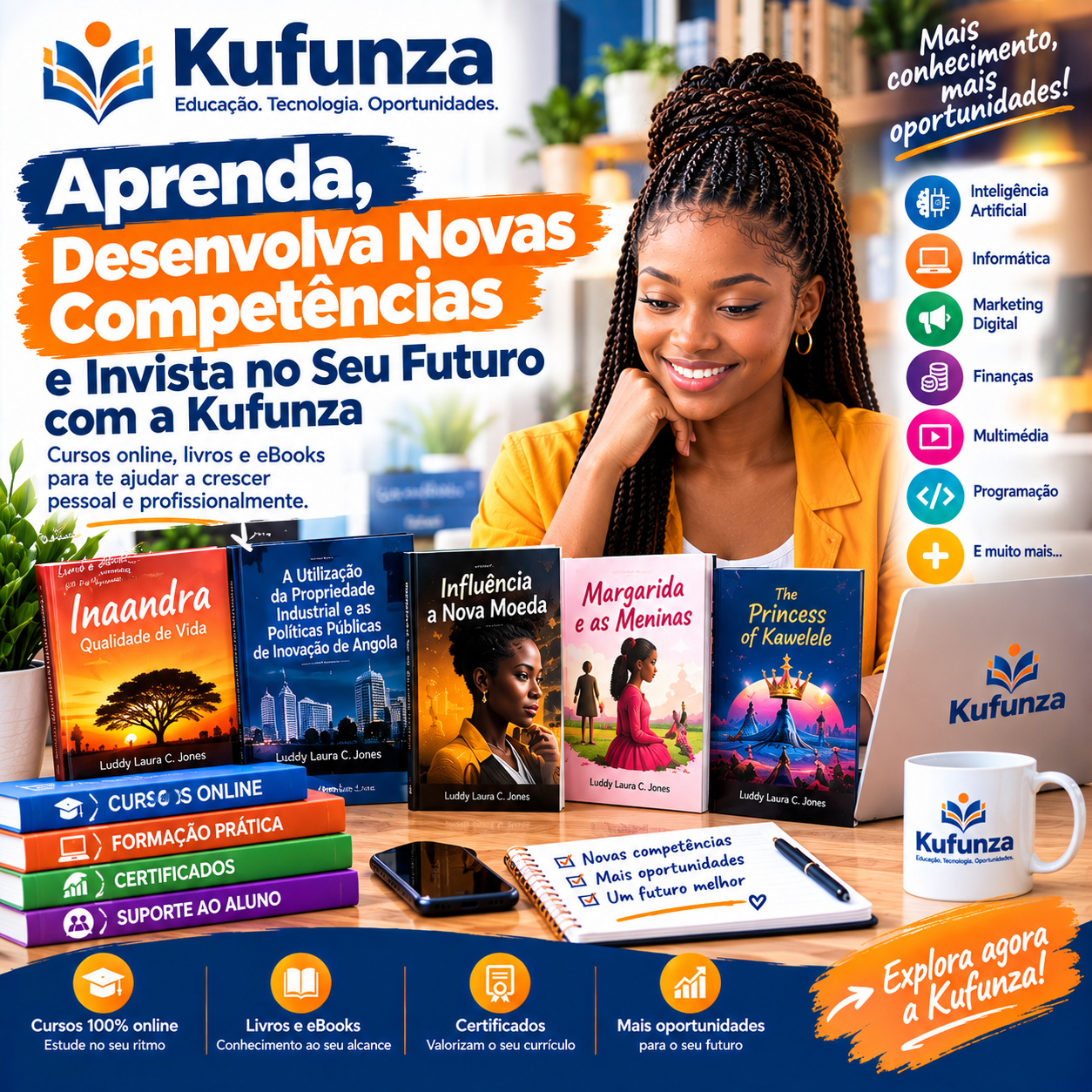 Aprenda, Desenvolva Novas Competências e Invista no Seu Futuro com a Kufunza